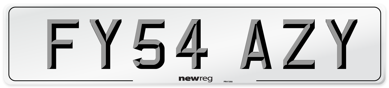 FY54 AZY Number Plate from New Reg